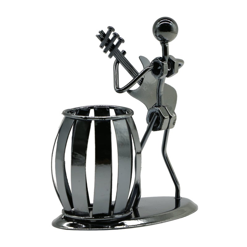 LepoHome Pen Holder for Desk, Guitar Style Pencil Holder for Men Gifts, Cute Metal Pen Cup for Office Decor Desktop Organizer Desk Accessories - Image 3
